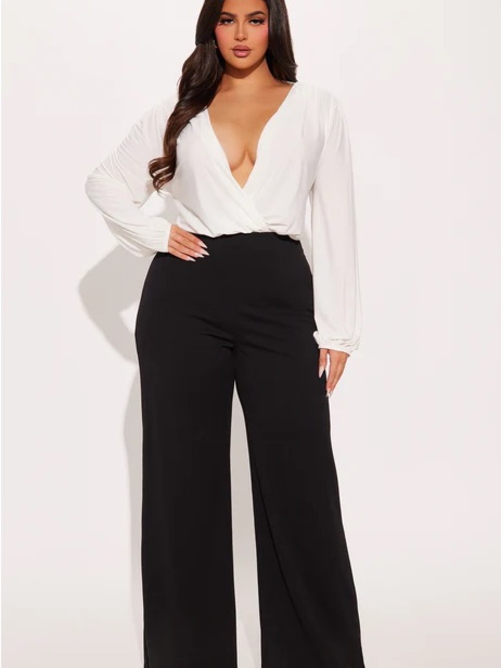 Maria Deep V Jumpsuit 1X NWT